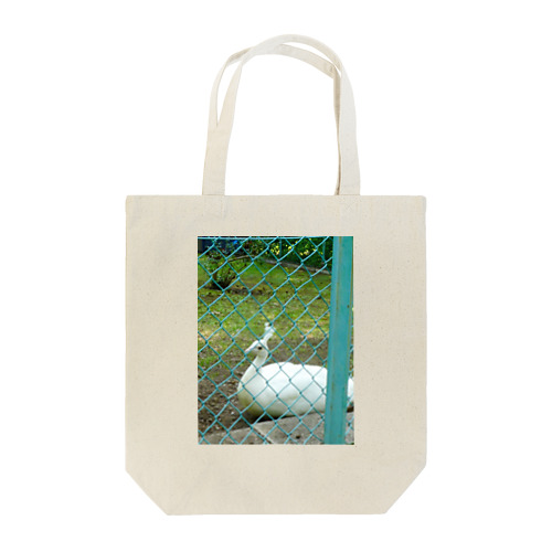 白孔雀。 Tote Bag