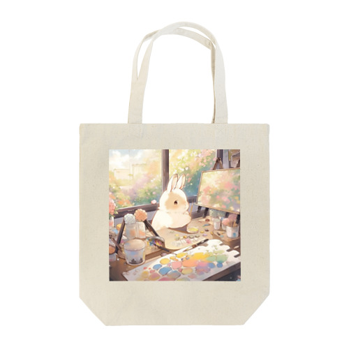 うさぎが画家に変身｡.:*･ﾟ Tote Bag