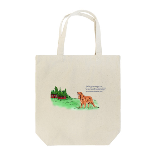 English cockerspaniel in the field Tote Bag