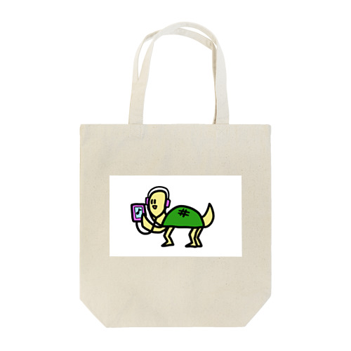 音楽を聴くかめぇ Tote Bag