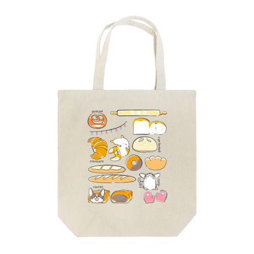 コーギーとパン Tote Bag