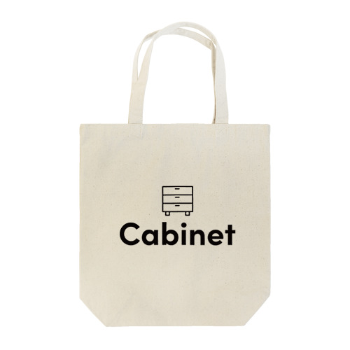 Cabinet　黒ロゴ トートバッグ
