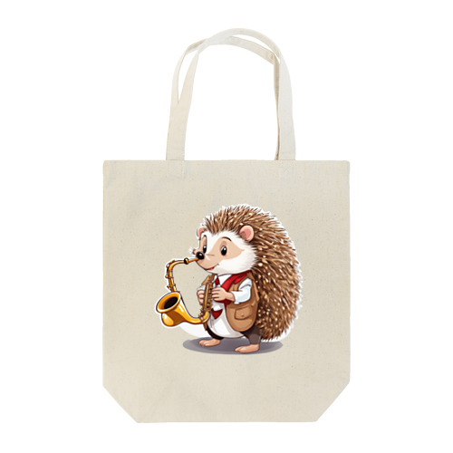 サックスを演奏するハリネズミ Tote Bag