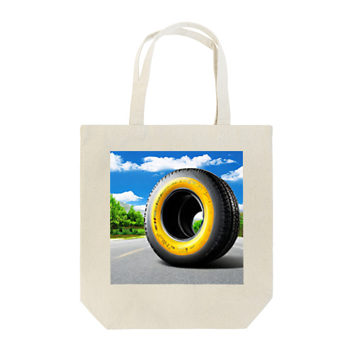 この重そうなタイヤを運べと？ Tote Bag