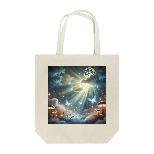 光舞う月夜の森 Tote Bag