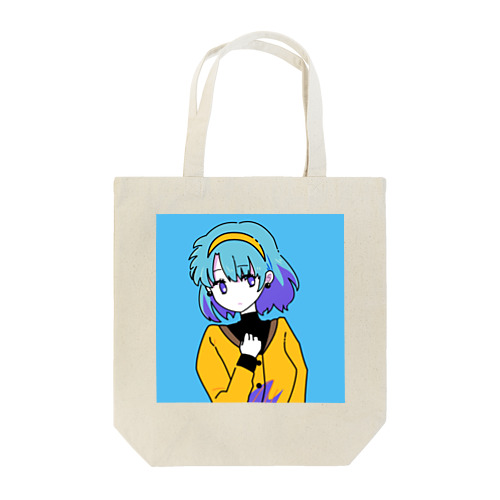 レトロポップガール　あお Tote Bag