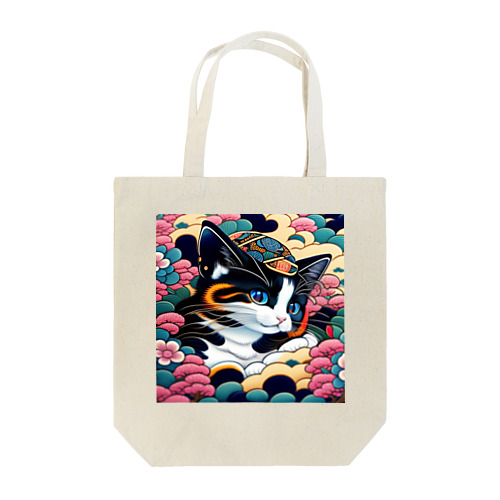 葛飾猫斎　猫名黒雪　浮世絵lofiアートパンクシティ　かわいいねこ Tote Bag