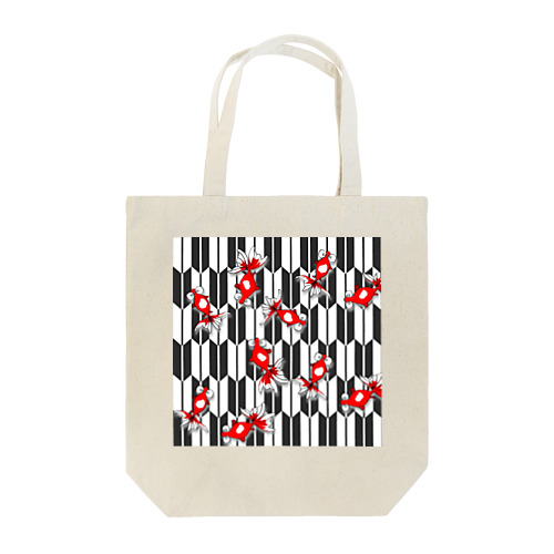 矢絣紋様と金魚  Tote Bag