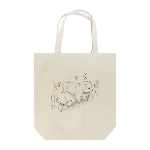 じゃれあう子犬 Tote Bag