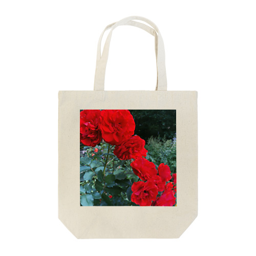 薔薇のお花 深紅 トートバッグ