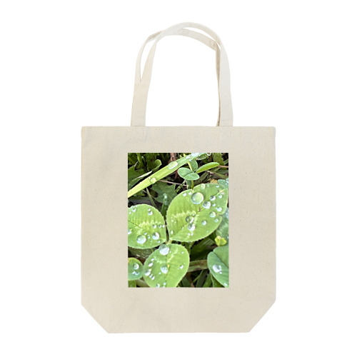 葉っぱの上の水玉 Tote Bag