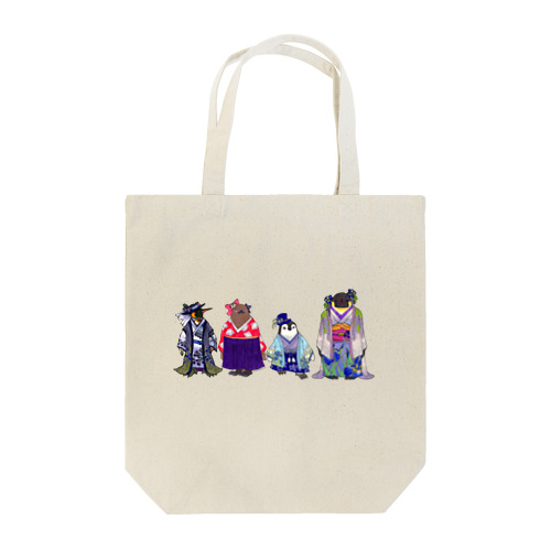 いずれ菖蒲か杜若₋Aptenodytes Kimono Penguins- Tote Bag