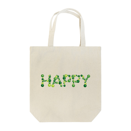 バルーン文字「HAPPY」（緑色系） Tote Bag