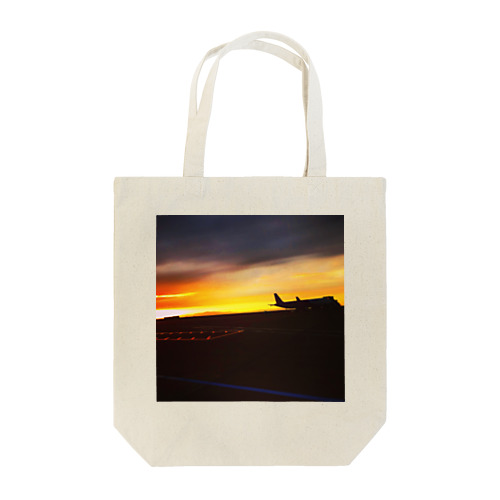 夕陽と飛行機君 Tote Bag