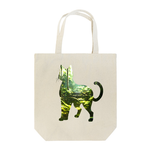 深い森と猫001 Tote Bag
