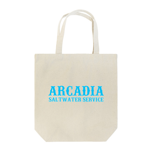 ARCADIA SALTWATER SERVICE BLUE トートバッグ