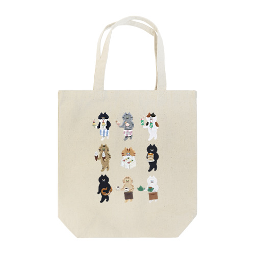 喫茶店で働く猫たち Tote Bag