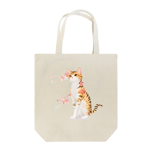 花となるねこ Tote Bag