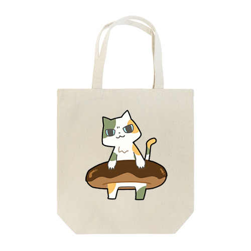 ドーナツをゲットしてご満悦の猫 Tote Bag