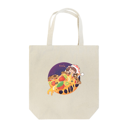 寝る ピザ 極楽 Tote Bag