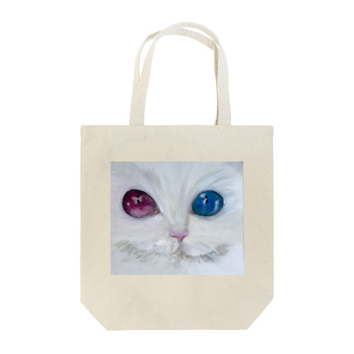 オッドアイの白猫🐾瞳くん Tote Bag