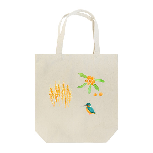 麦・枇杷・カワセミ Tote Bag