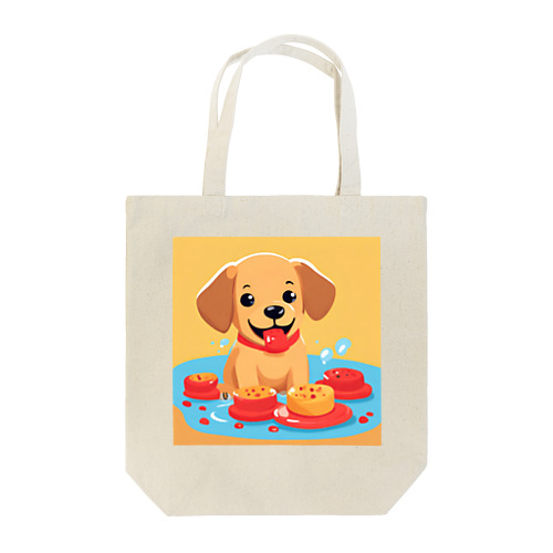 スイーツが大好きな子犬 Tote Bag