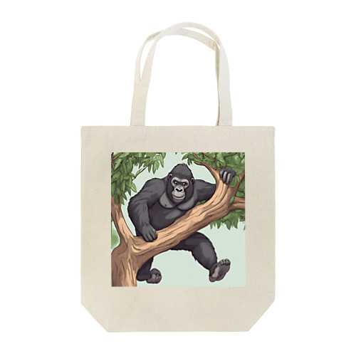 木を登っているゴリラ Tote Bag