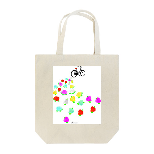 Omafiets　と　バラ Tote Bag