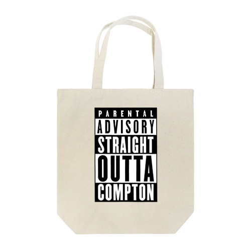 PARENTAL ADVISORY STRAIGHT OUTTA COMPTON-ペアレンタル・アドバイザリー・ストレイト・アウタ・コンプトン- ボックスロゴ Tote Bag