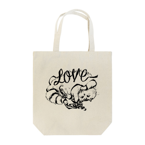 LOVEにこんがらがる【モノクロ】 Tote Bag