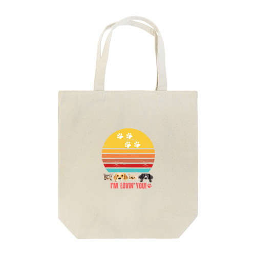 I'm Lovin' you! ワンちゃんネコちゃん Tote Bag