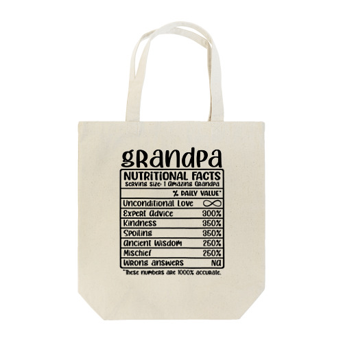 おじいちゃんの栄養成分 Tote Bag