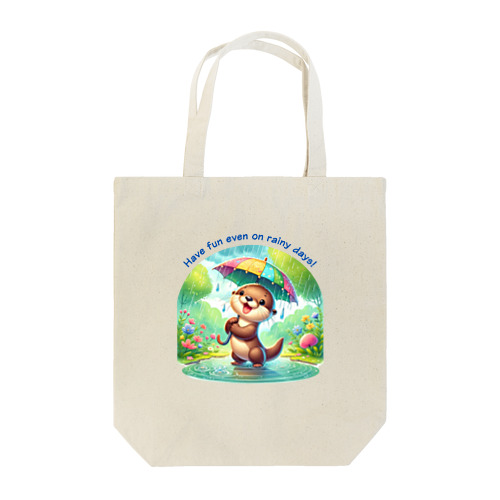 雨の日のお散歩　カワウソくん Tote Bag