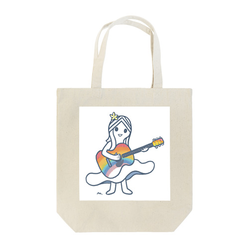rainbow guitar girl  Tote Bag