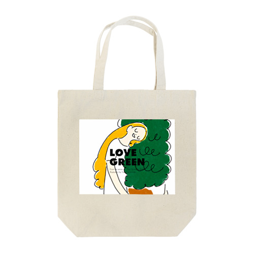 LOVE GREEN with logo Tote Bag
