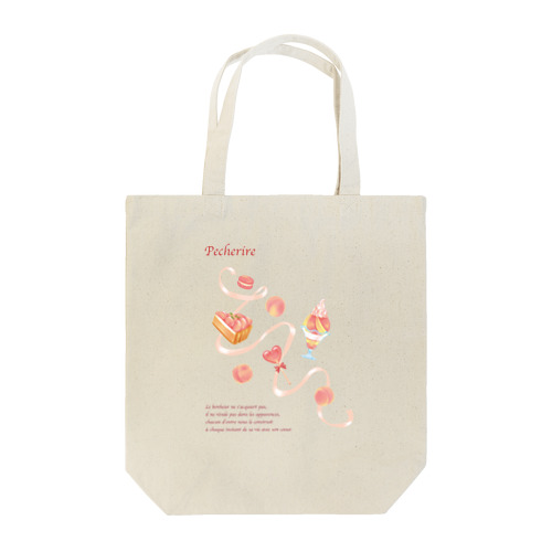 桃とスイーツトートバッグ Tote Bag