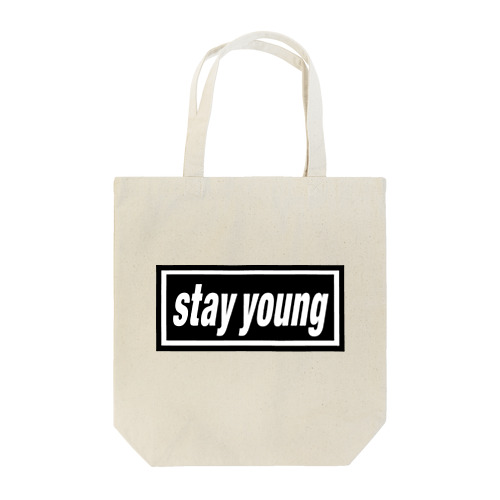 stay young-ステイヤング-BOXロゴ トートバッグ