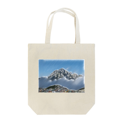 雲海の劔岳 トートバッグ