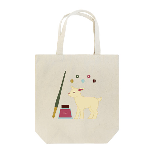 子ヤギとペンとインク Tote Bag