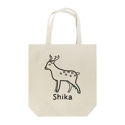 Shika (シカ) 黒デザイン Tote Bag