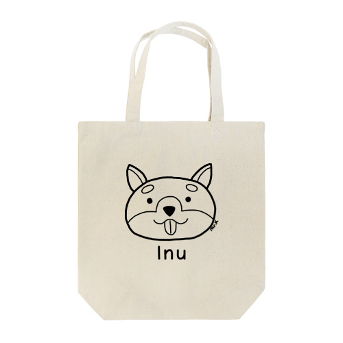 Inu (犬) 黒デザイン トートバッグ