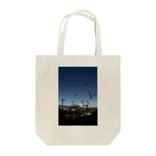 建設現場のクレーン Tote Bag