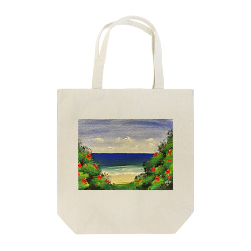 海とハイビスカス Tote Bag