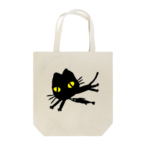 黒ネコとサンマ Tote Bag