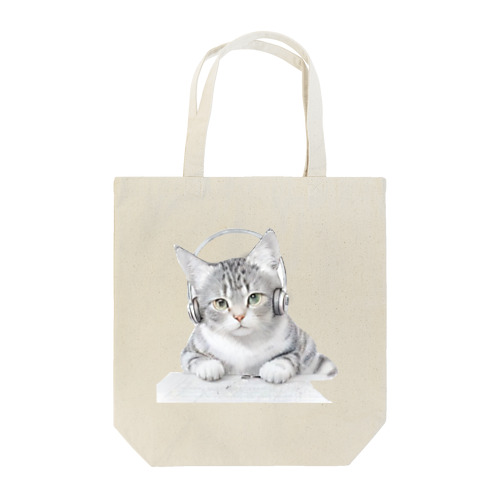 ヘッドホンねこ Tote Bag