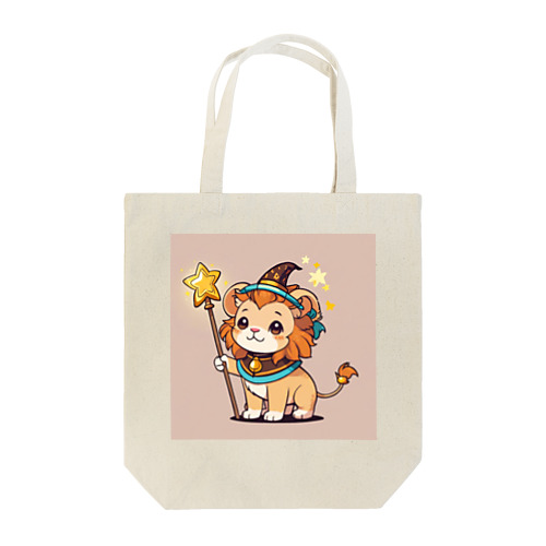 魔法の杖を持ったかわいいライオン Tote Bag