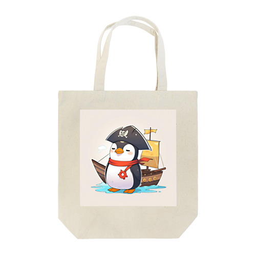 おもちゃの海賊船に乗ったかわいいペンギン Tote Bag