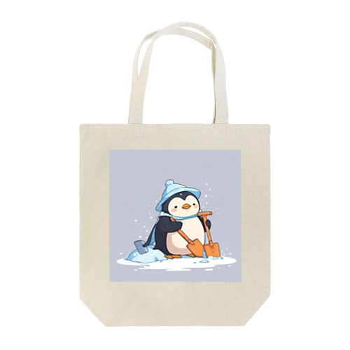かわいいペンギンとおもちゃのシャベル トートバッグ