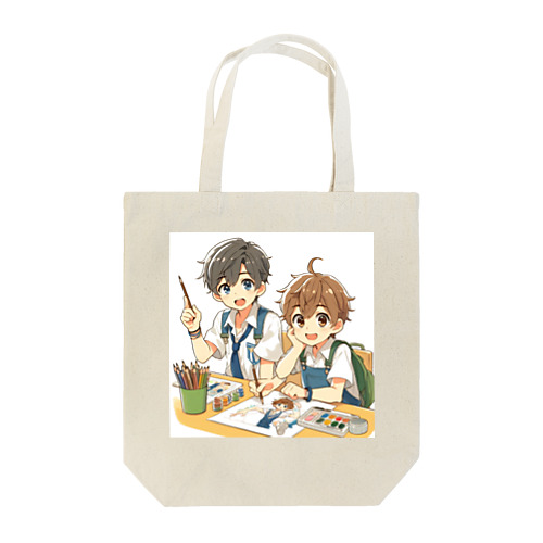 男の子　中学1年生　美術部 Tote Bag